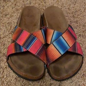 Serape sandals
